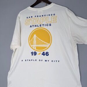 NBA Golden State Warriors Pigeon Basketball Graphic T‎ Shirt Mens 2XL White